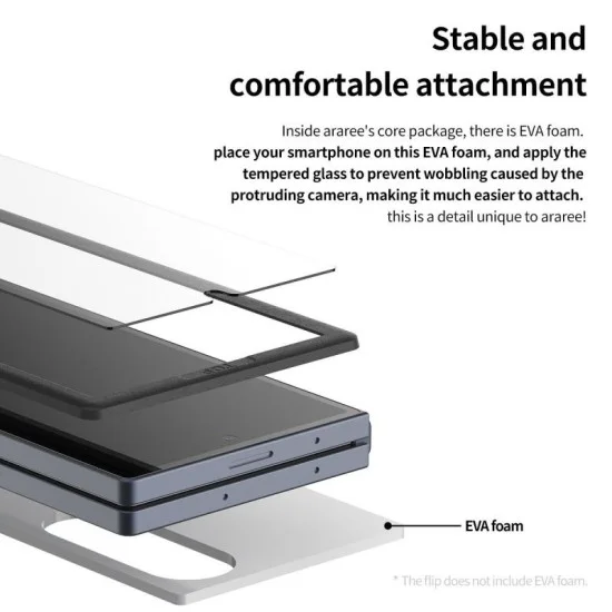 Screen Protector Samsung Z Fold 6 Tempered Glass Subcore Front Araree - Privacy Black